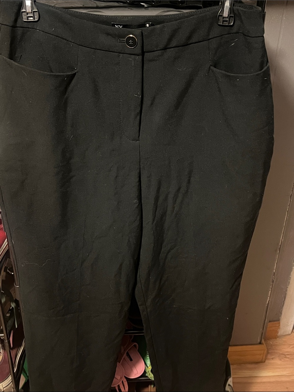 New York & Company Black Slim Ponte Knit Trousers